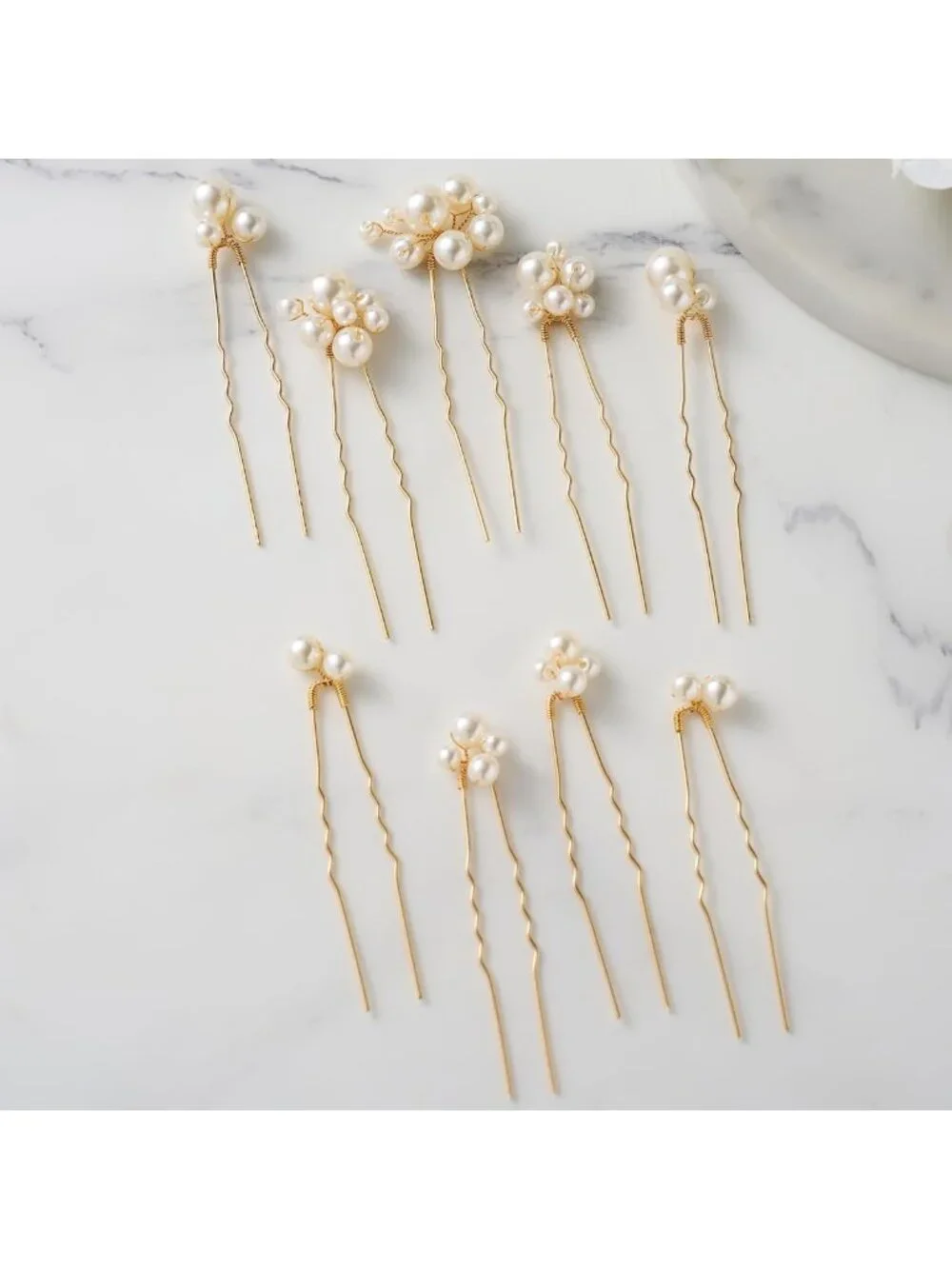 Elegant Pearl Bridal Hair Pins - 9Pcs Wedding Hair Accessories for Brides